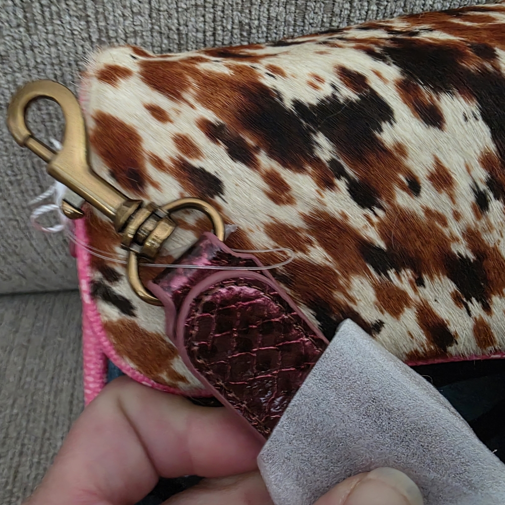 Kurt Geiger Wild Animal Print Leather & Calf Hair Shoulder Bag - New With Tags - Picture 13 of 15